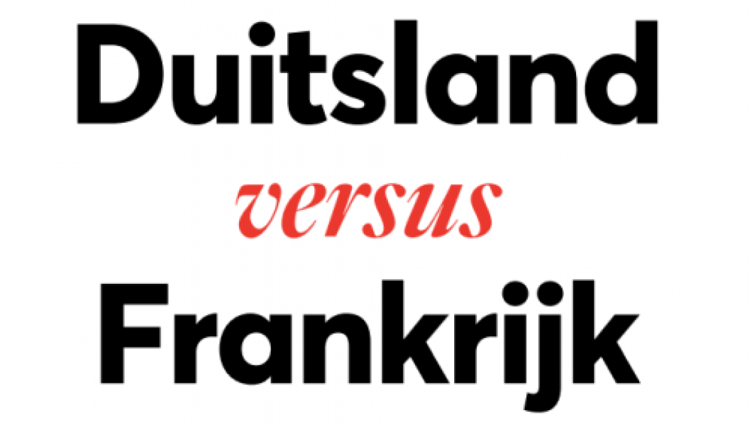 Woordbeeld Duitsland versus Frankrijk